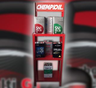Акция за акцией - стенд моторного масла "Chempioil"