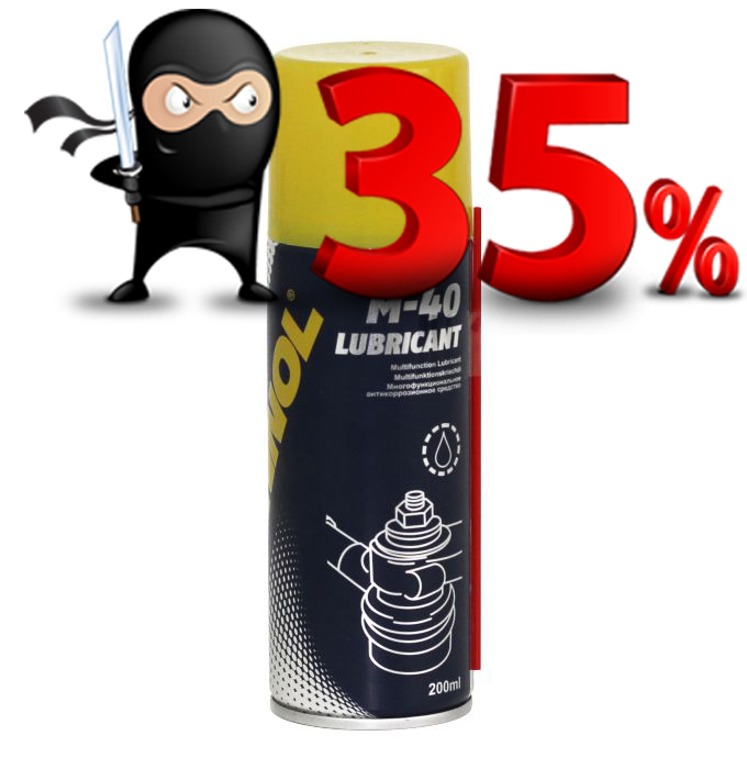 Рубим цены на М-40!!! АКЦИЯ ДНЯ! -35% на многофункциональное антикоррозийное средство  MANNOL M-40 Lubricant