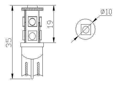 210261 LED W16W 12V 9x5050 W2,1x9,5d / T10