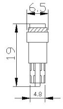 210308 LED W1.2W 24V 1x5050 W2.1x4.5d/T5