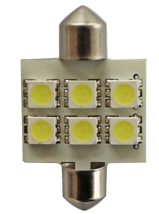 210339 C5W10W БЛИСТЕР1 LED 12V 2x5050 T10x31/SV8.5