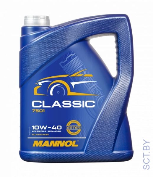 MANNOL Classic 10W40 7501 5л полусинтетическое моторное масло