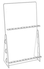 Стенд для щеток маленький (КРЮЧКИ)