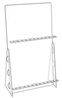 Стенд для щеток маленький (КРЮЧКИ)