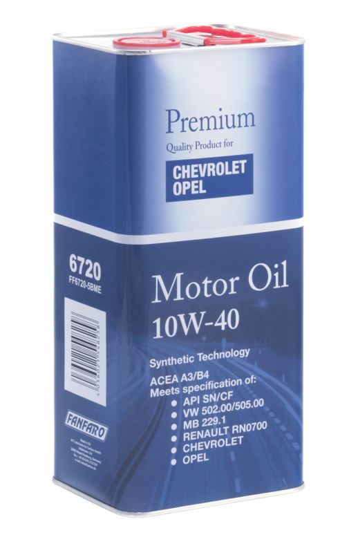 FANFARO 6720 for Chevrolet Opel 10W-40 5л METALL полусинтетическое моторное масло