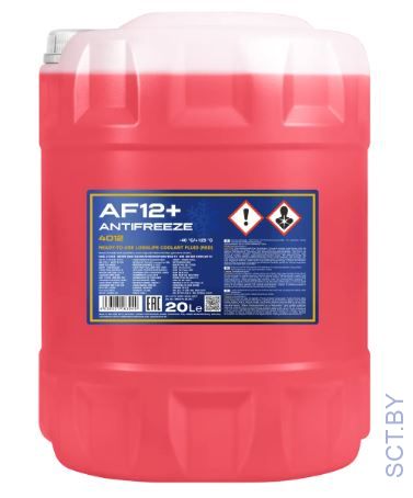 Антифриз MANNOL AF12-40 G12 (красный) 20 литров