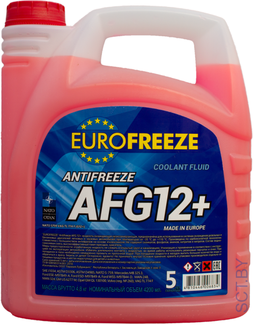 Antifreeze EUROFREEZE AFG 12+ -40C 4.7 кг КРАСНЫЙ
