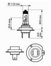 202136 H7 White 12V 55W PX26d