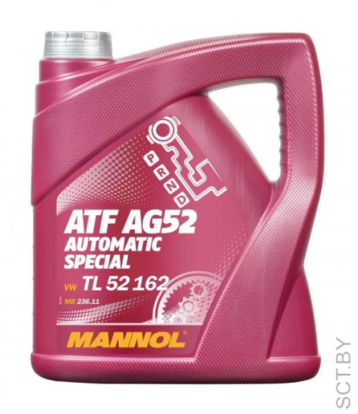 MANNOL 8211 ATF AG52 4л синтетическое трансмиссионное масло