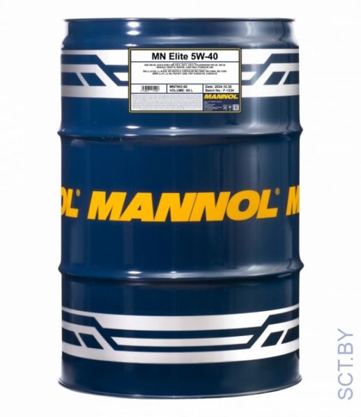 MANNOL Elite 5w-40 7903 60л синтетическое моторное масло