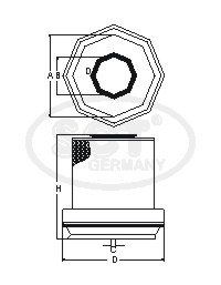 SB 039 SH 327.356 H воздушный фильтр