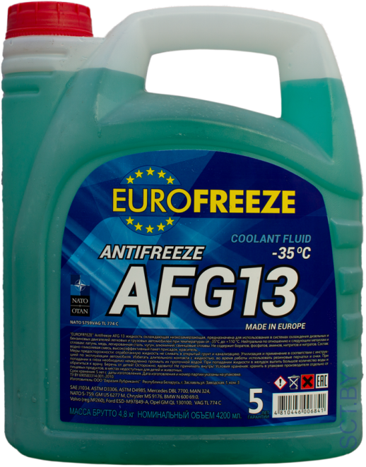 Antifreeze EUROFREEZE AFG 13 -40C 4.7 кг ЗЕЛЕНЫЙ
