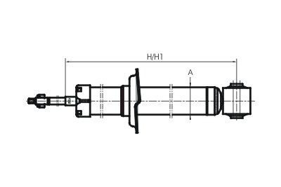 Z1651 AUDI 80/90 задний/стойка