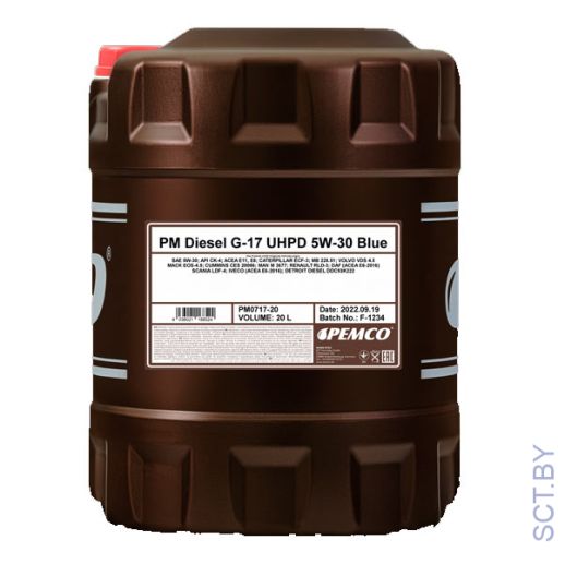 PEMCO DIESEL G-17 UHPD Blue API CK-4 5W-30 20л синтетическое моторное масло