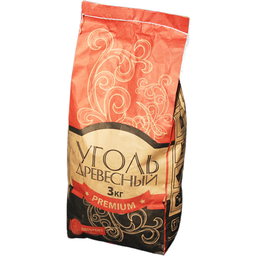 Уголь древесный фасовка 3 кг
