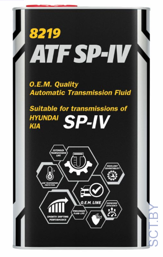 MANNOL 8219 ATF SP-IV 4л METAL синтетическое трансмиссионное масло