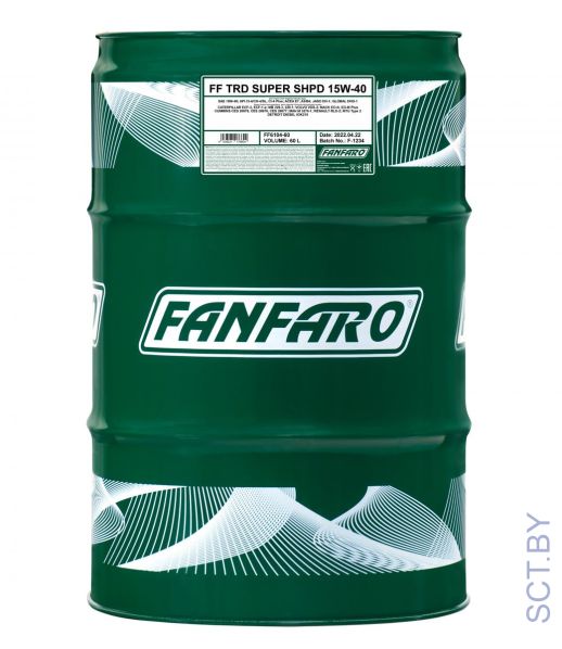 FANFARO 6104 TRD SUPER SHPD 15W-40 60л минеральное моторное масло