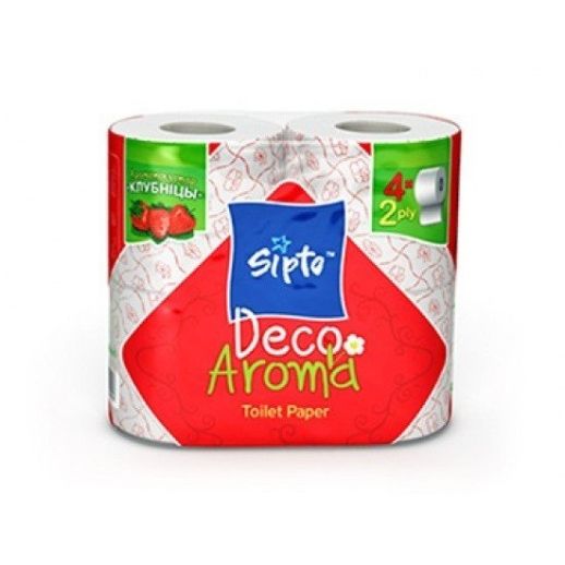 SIPTO DECO AROMA бумага т. КЛУБНИКА 2 слоя(1*4рул)