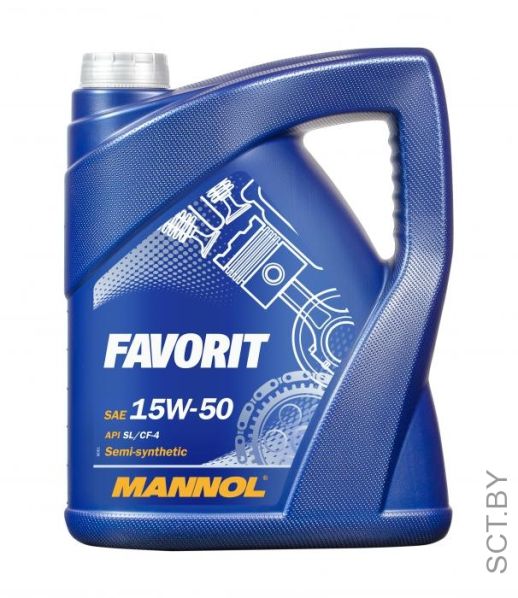 Mannol Favorit 15w-50 7510 4л полусинтетическое моторное масло
