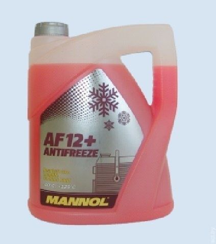 MANNOL 4012 Antifreeze AF12+ (-40 °C) Longlife красный 5л (5,4кг) прозр.кан антифриз