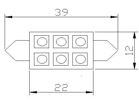 210162 LED C5W/10W 24V 6x5050 T11x39 / SV8,5