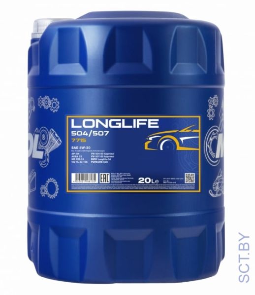 MANNOL Longlife 504/507 5W-30 7715 20л синтетическое моторное масло