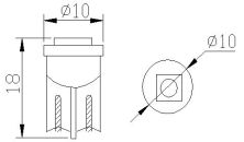 210209 LED W5W 12V 1x5050 W2,1x9,5d / T10