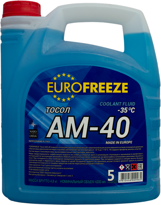 Тосол АМ40 EUROFREEZE  (4,8 кг)