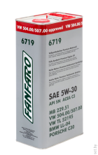 FANFARO 6719 for VW Audi Skoda Seat 5W-30 60л синтетическое моторное масло